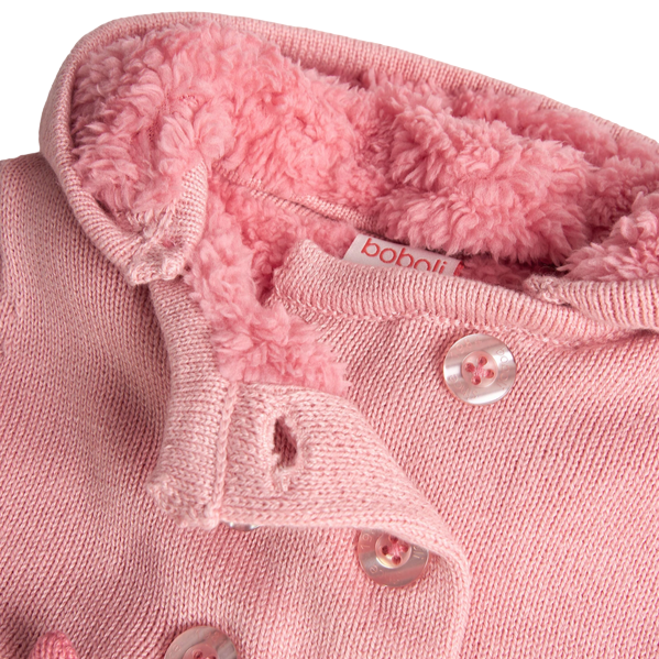 Boboli Giacca in tricot per neonato con cappuccio 109112-3872 rosa