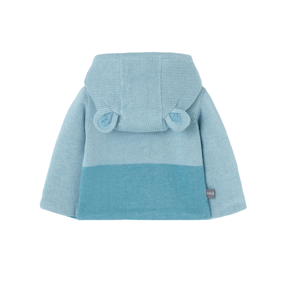 Boboli Giacca in tricot per neonato con cappuccio 109123-2597 celeste