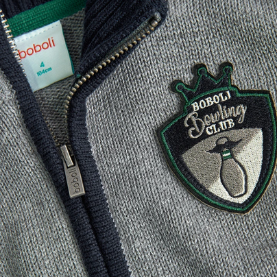 Boboli Giacchetta tricot per ragazzo 737366 8125 grigio melange