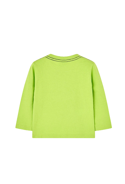 Boboli Maglietta manica lunga in jersey per bimbo BCI 347093 4649 verde lime