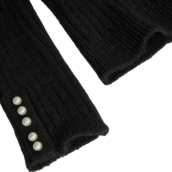 Boboli Maglione in tricot con perline per bambina 729053-890 nero