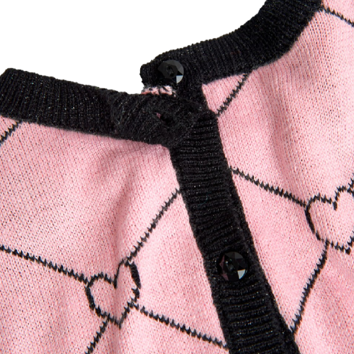 Boboli Maglione maglieria cuori per ragazza 727499 3832 rosa