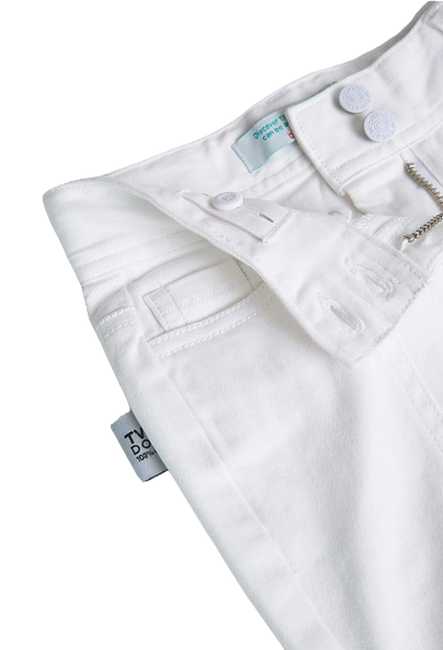 Boboli Pantalone a zampa elasticizzato per ragazza 438016 1100 bianco