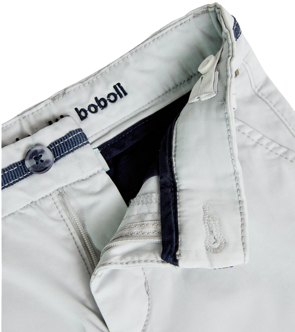 Boboli Pantalone casual in saten elasticizzato da bambino 738020 7351 grigio chiaro