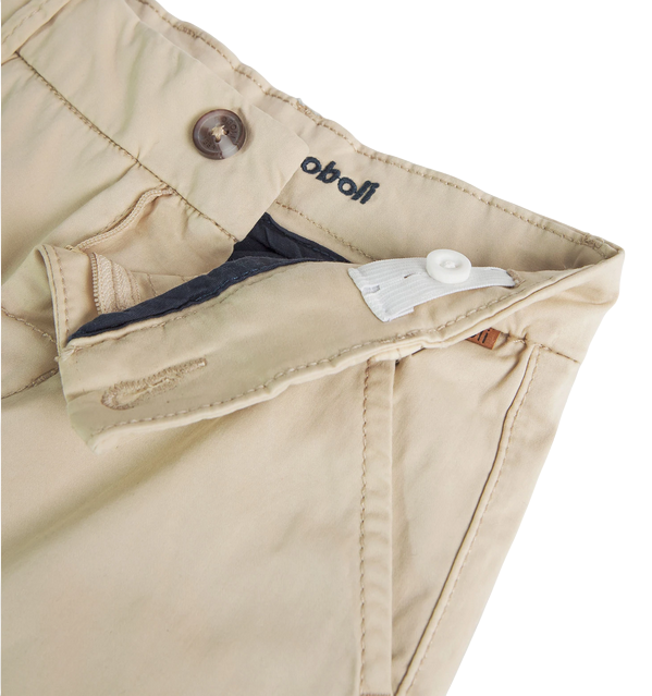 Boboli Pantaloni in raso elasticizzati da bambino738367 7399 beige