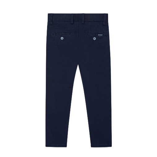 Boboli Pantaloni saten elasticizzato per ragazzo 737243 2440 blu scuro