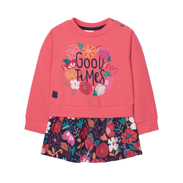 Boboli Vestito in felpa per neonato 209113-5161 arancione