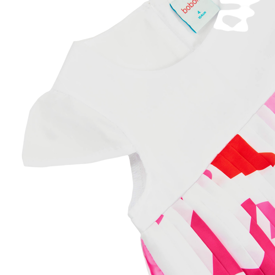 Boboli Vestito in raso da bambina e ragazza 726375-9099 bianco
