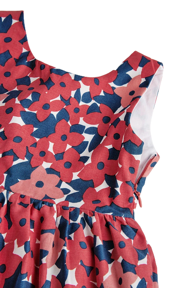 Boboli Vestito in raso da neonata stampa a fiori 238069-9407 rosa