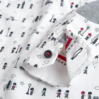 Boboli camicia Oxford manica lunga per infant e bambino 727229 9166 bianco