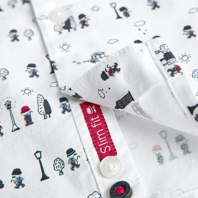 Boboli camicia Oxford manica lunga per infant e bambino 727229 9166 bianco