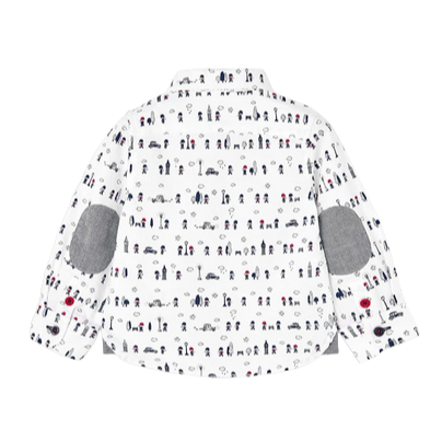 Boboli camicia Oxford manica lunga per infant e bambino 727229 9166 bianco