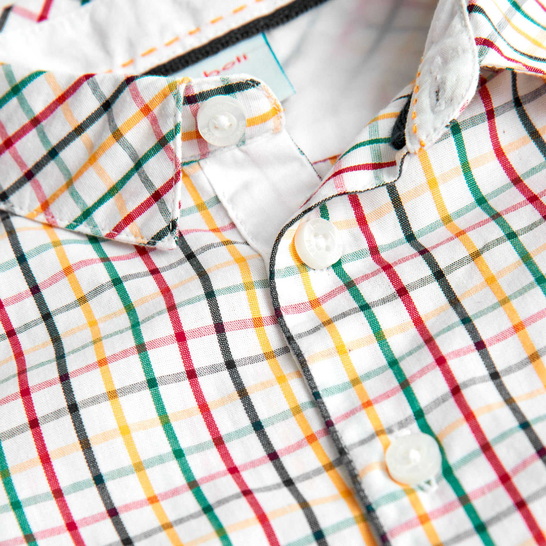 Boboli camicia popelin a quadri per infant e bambino 717331 9164 bianco