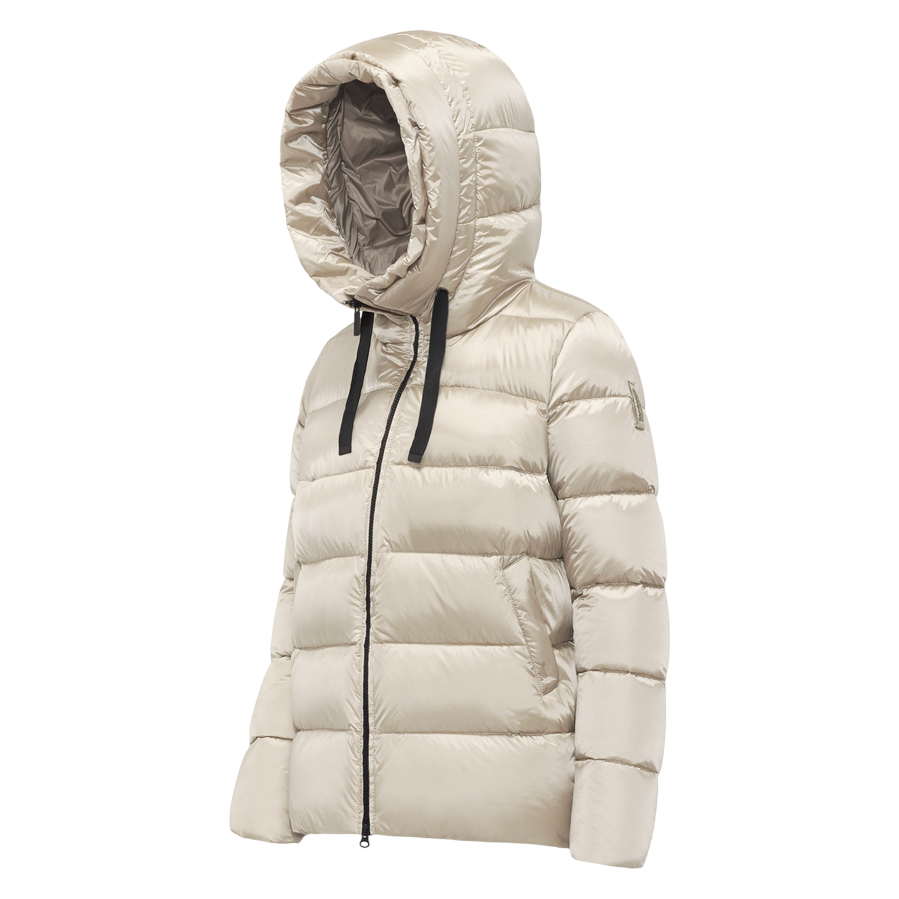Bomboogie Piumino da donna con cappuccio Rome GW6012TDLC4 503 cristallo grigio