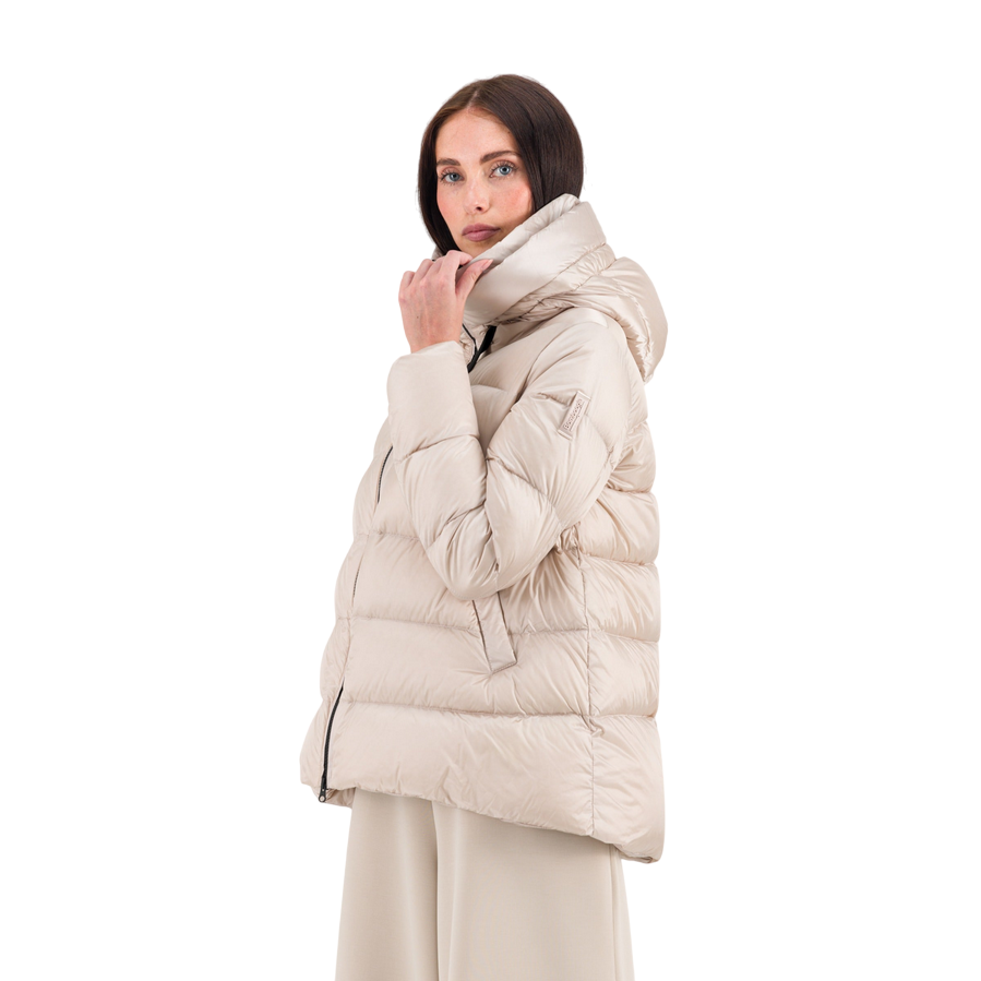 Bomboogie Piumino da donna con cappuccio Rome GW6012TDLC4 503 cristallo grigio