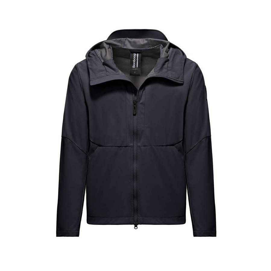 Bomboogie giubbino con cappuccio da uomo antipioggia e antivento sfoderata JM8400TNSD4 297 blu scuro