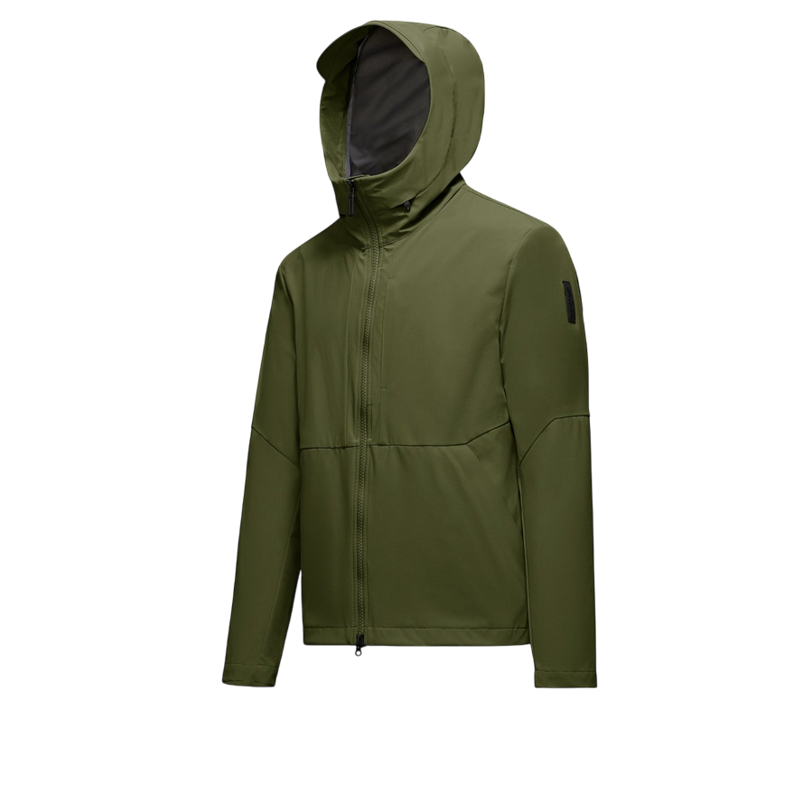 Bomboogie giubbino con cappuccio da uomo antipioggia e antivento sfoderata JM8400TNSD4 329 verde palude1