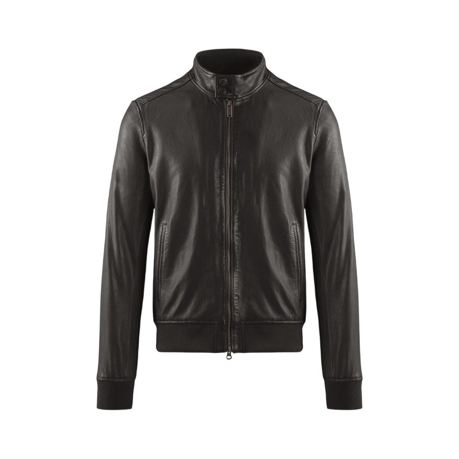Bomboogie giubbino da uomo in pelle Friz JMFRIZPLGS marrone