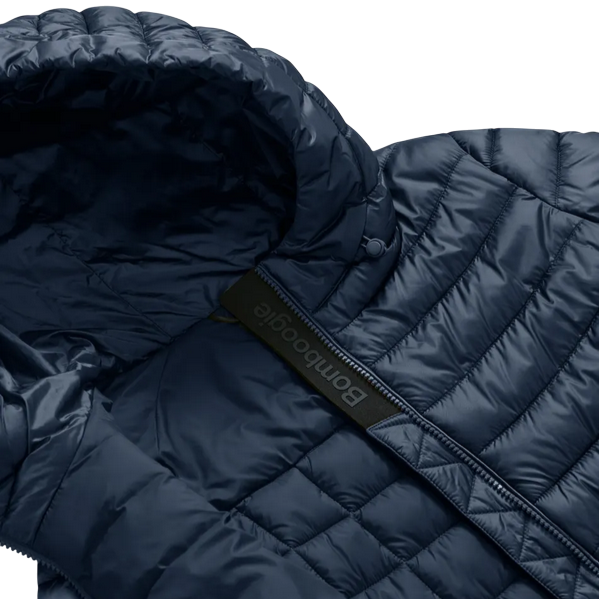 Bomboogie piumino in nylon lucido da donna con cappuccio GW8921TDLC5 297 blu