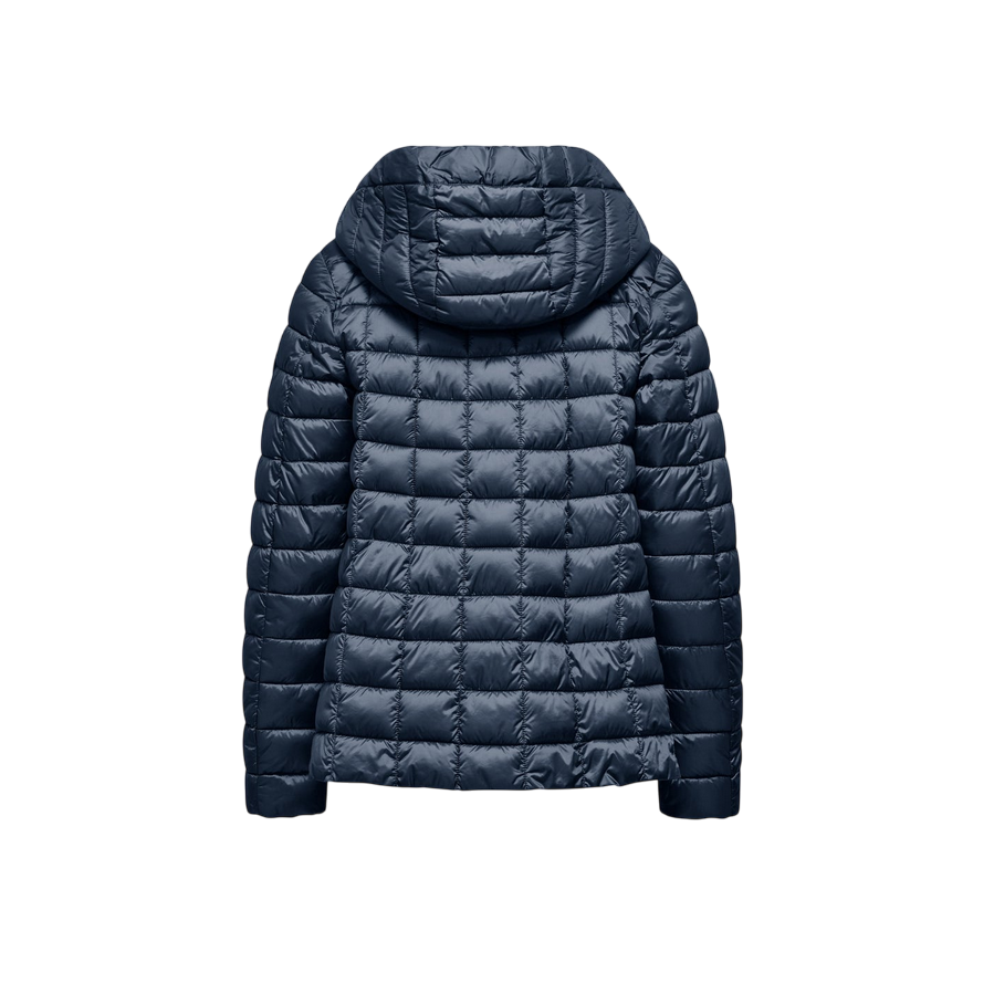 Bomboogie piumino in nylon lucido da donna con cappuccio GW8921TDLC5 297 blu