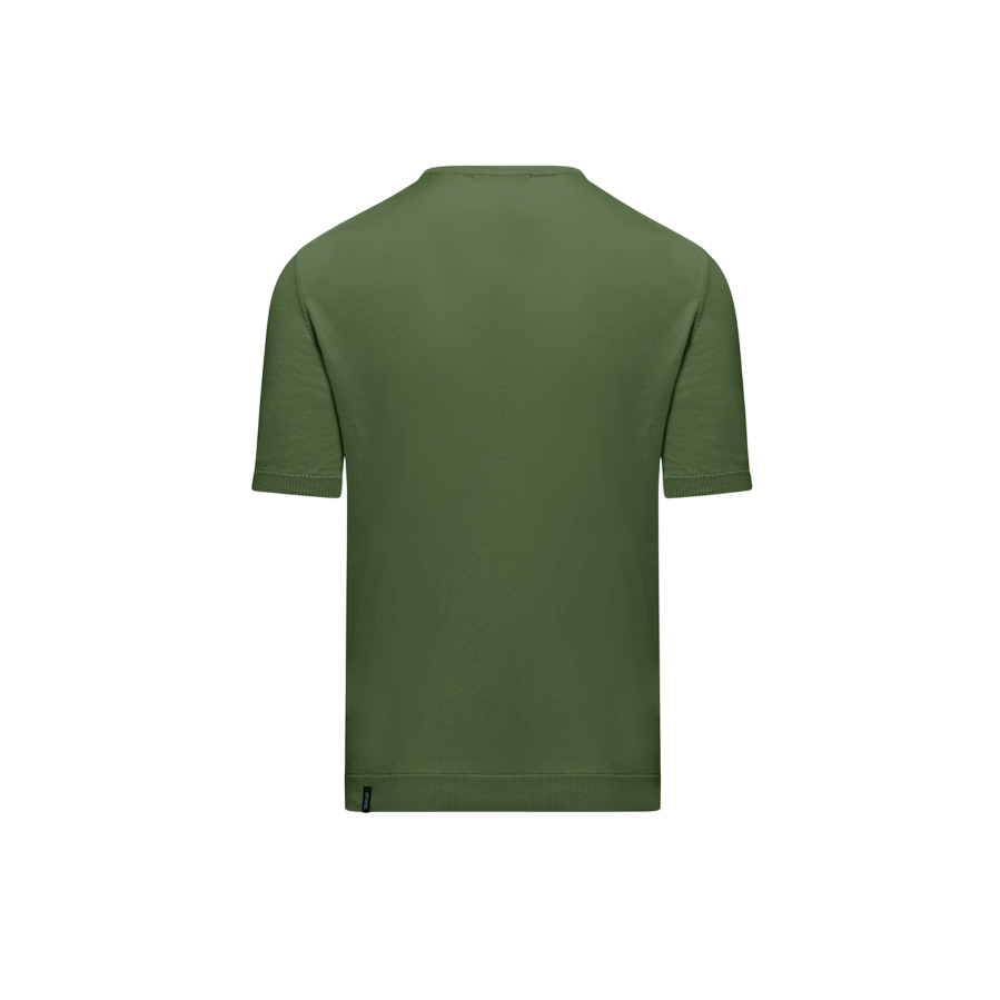 Bomboogie pullover girocollo a manica corta in maglia rasata MM7015TKTP2 30 verde