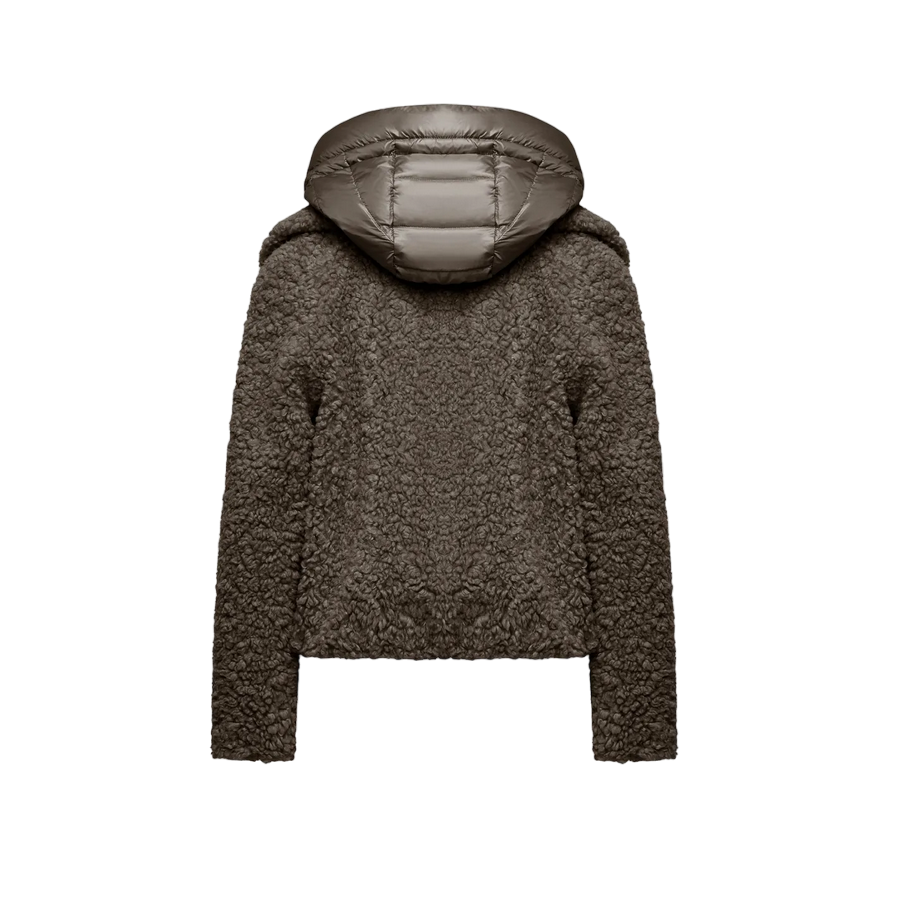 Bomboogie cappotto corto con cappuccio in Sherpa Fleece da donna JW8196TSFC4 148 bronzo