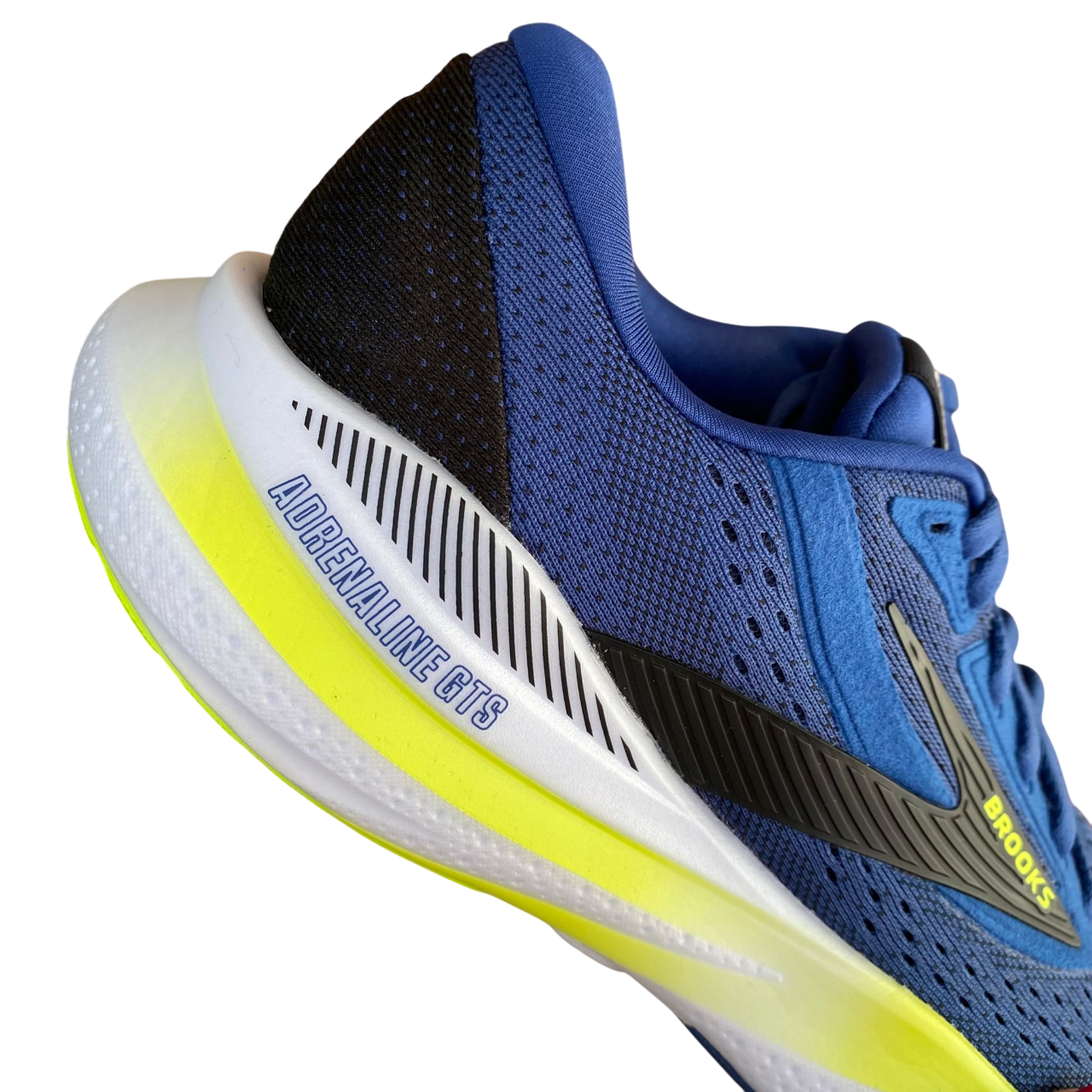 Scarpa da corsa Brooks Adrenaline GTS 24 con supporto dinamico per running, modello 1104371D-425, vista tacco