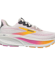 Scarpe running Brooks Ghost 17 da donna colore ostrica-albicocca vista laterale esterna con dettaglio ammortizzazione