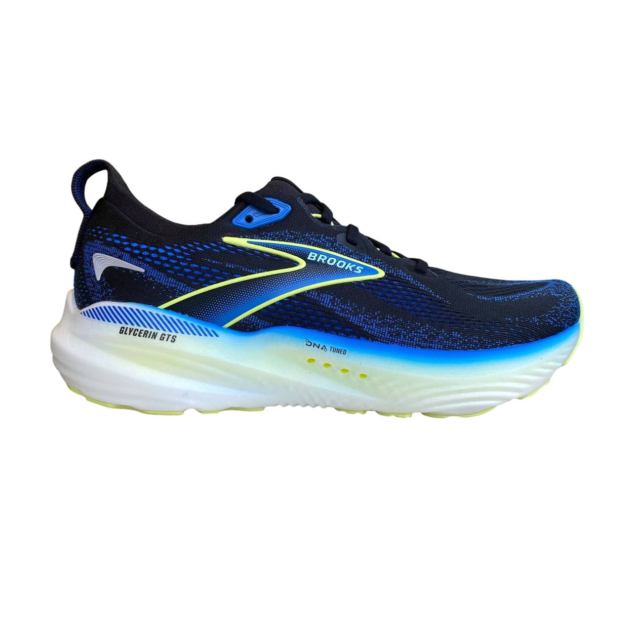 Brooks scarpa da corsa da uomo Glycerin GTS 22 1104461D 002 nero-cobalto-giallo