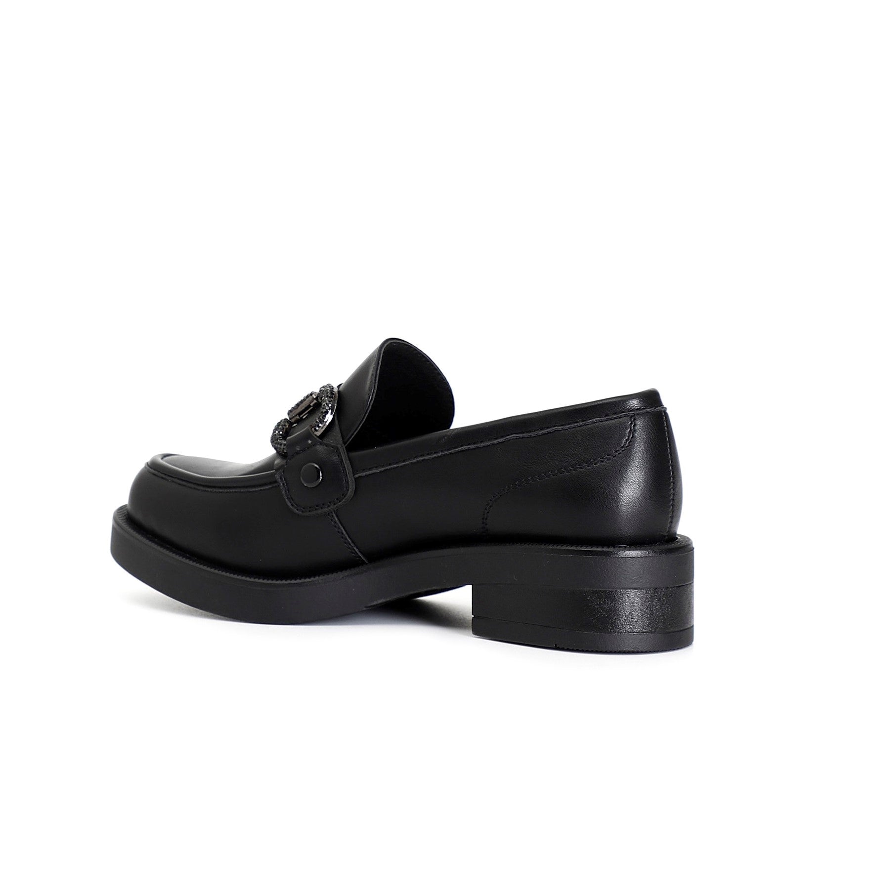 Cafènoir scarpa mocassino da donna con accessorio sulla fascia c1 EA9101 N001 nero