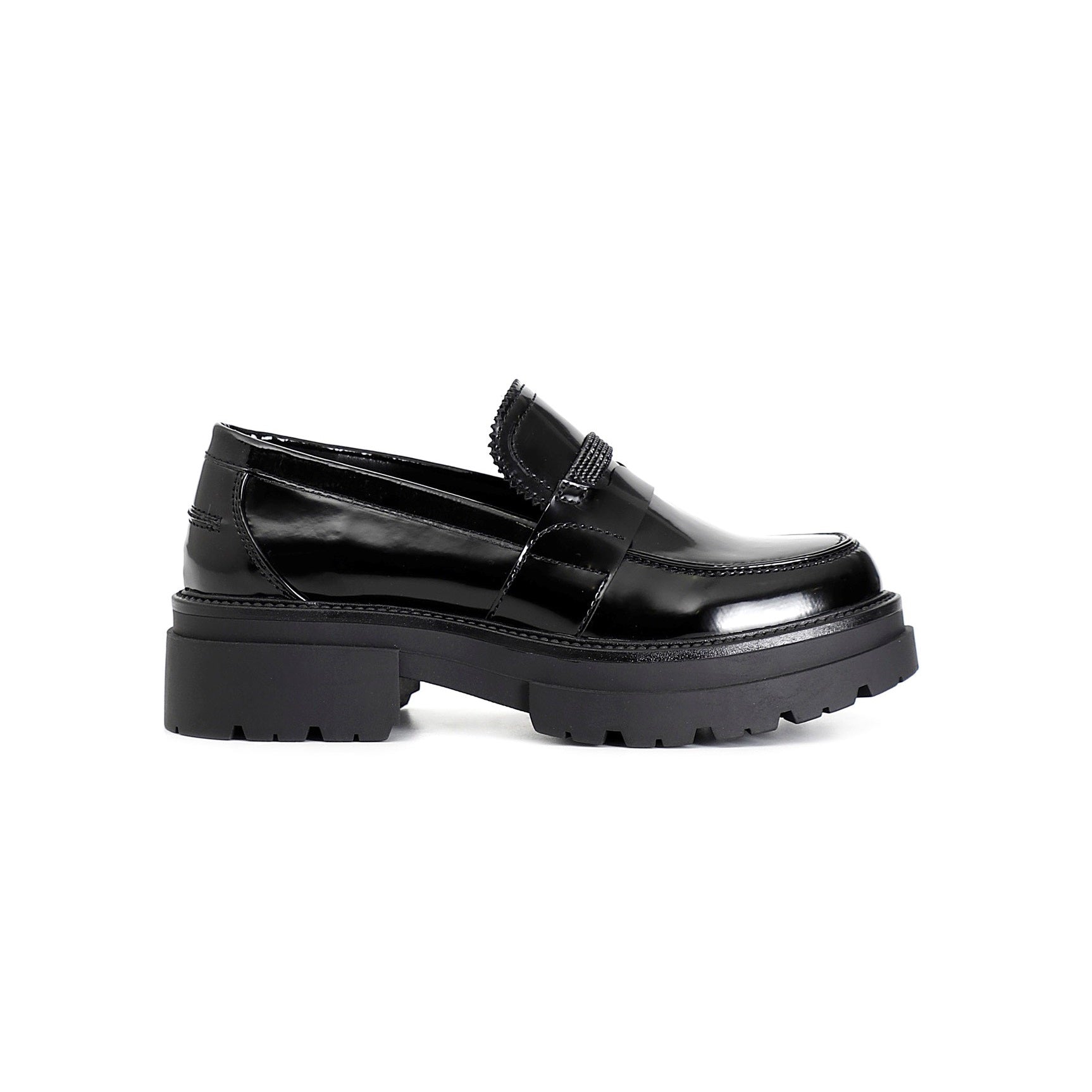 Cafènoir scarpa mocassino da donna con riporto strass c1 EC9460 N001 nero