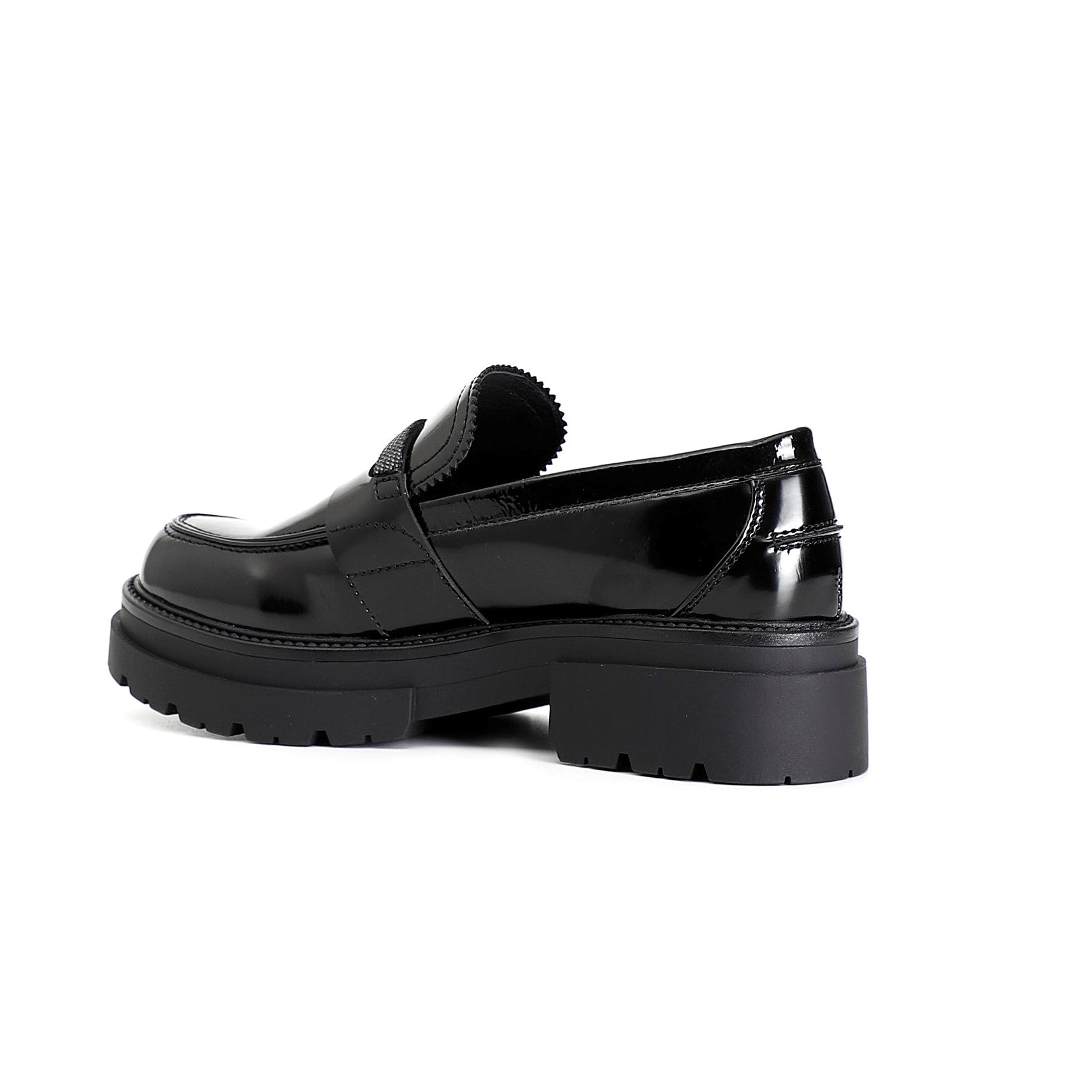 Cafènoir scarpa mocassino da donna con riporto strass c1 EC9460 N001 nero