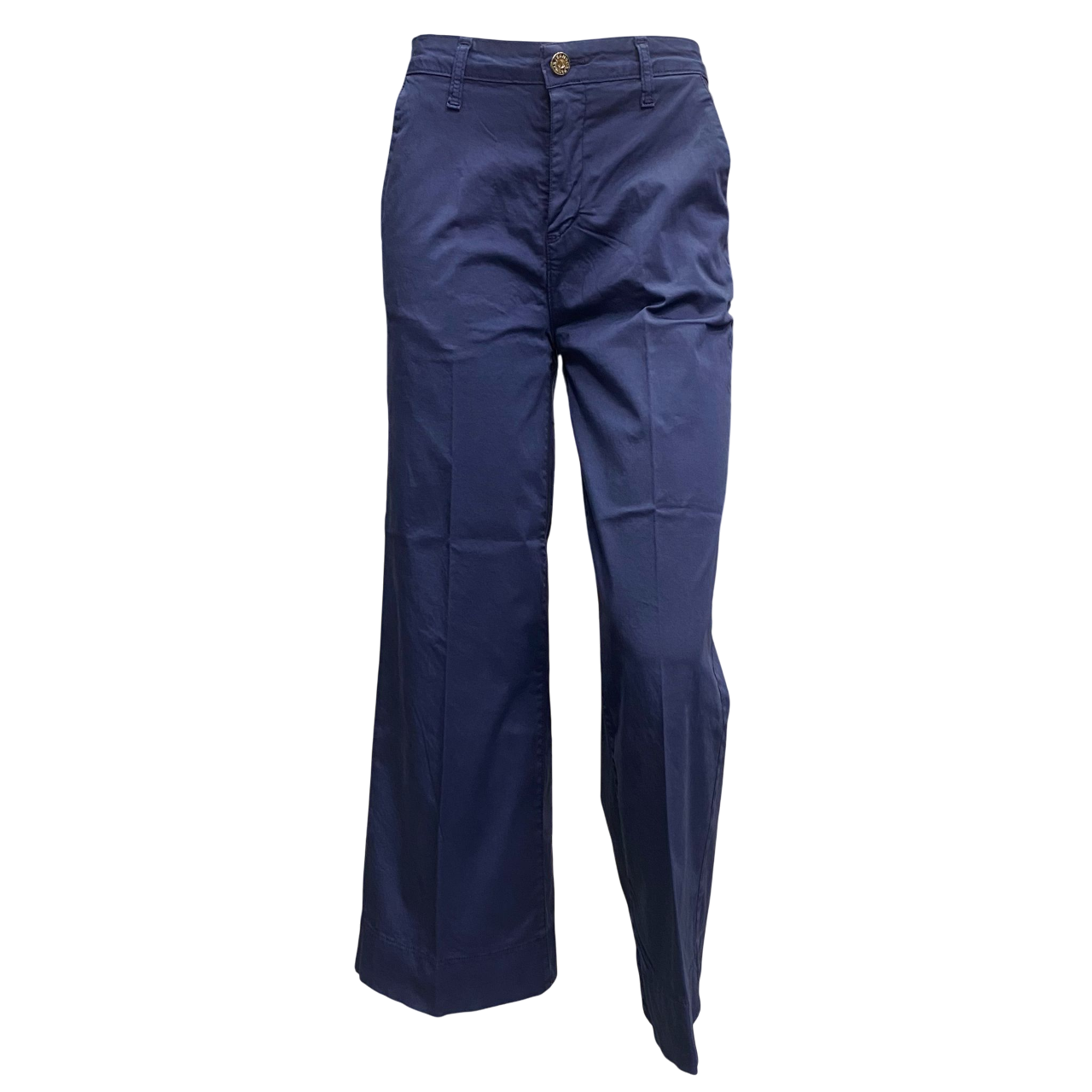 CafèNoir pantalone culotte da donna in tinto capo c7JP0226 B020 blu