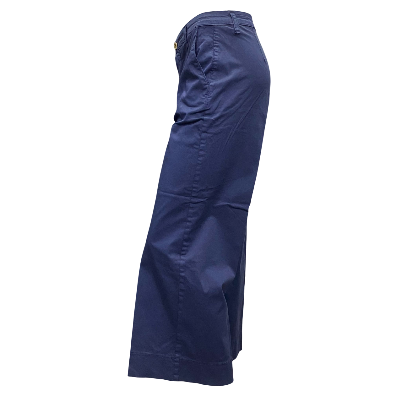 CafèNoir pantalone culotte da donna in tinto capo c7JP0226 B020 blu