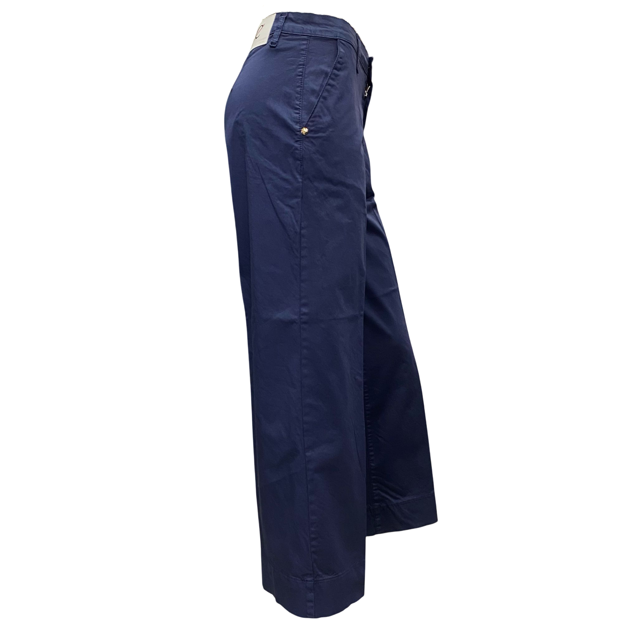CafèNoir pantalone culotte da donna in tinto capo c7JP0226 B020 blu