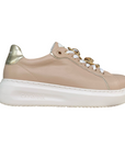 CafèNoir scarpa sneakers da donna con gioiello sui lacci c1DE1032 nocciola
