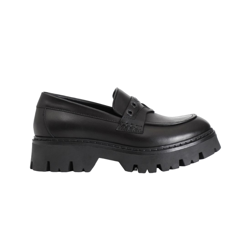 CafèNoir scarpa Mocassino in pelle con occhiello da donna C1FM1019 N001 nero