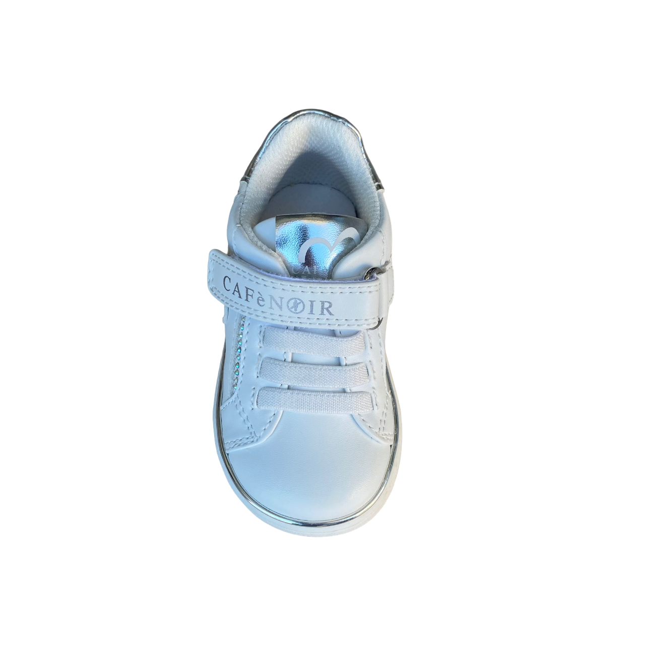 Cafè Noir scarpa da bambina con laccio elastico e velcro C-2540w bianco