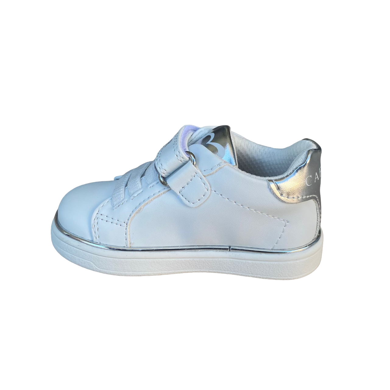 Cafè Noir scarpa da bambina con laccio elastico e velcro C-2540w bianco