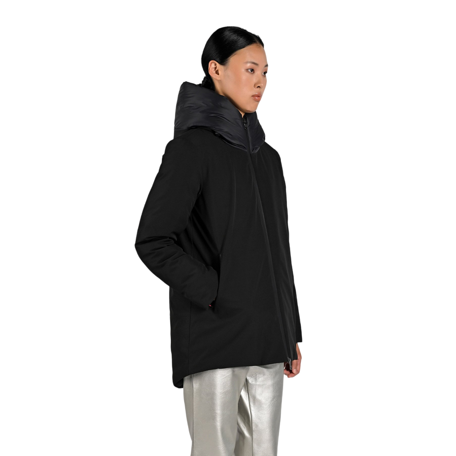 Canadian giubbotto lungo da donna con cappuccio Tesin Ricycled CN.G224396W/BKBKero