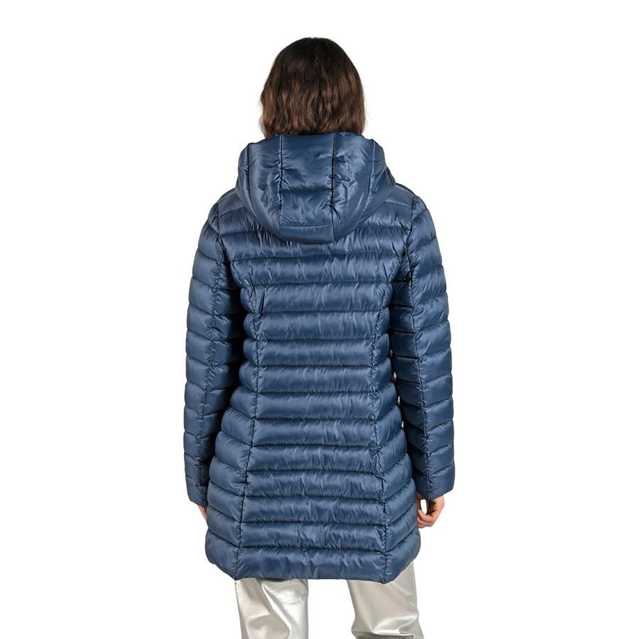 Canadian giubbotto lungo da donna con cappuccio Teslin recycled CN.G224204WRE/DKDEN blu denim