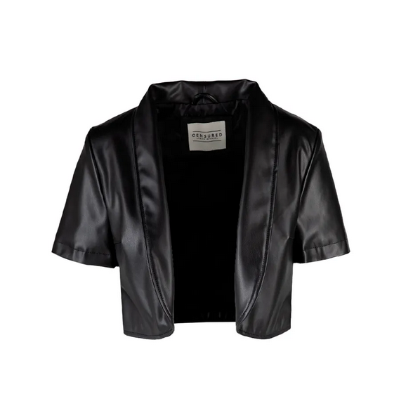 Censured giacca corta in ecopelle Short Slevve Jacket JWGLACTFNSV 90 black