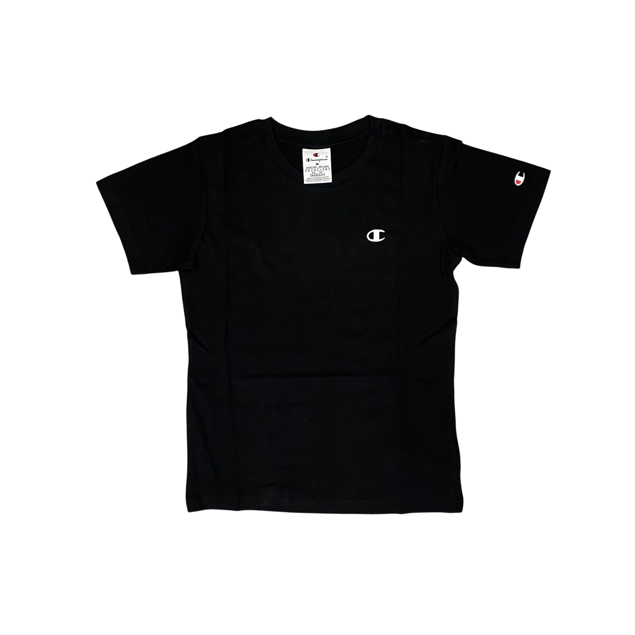 Champion 2 magliette girocollo manica corta junior 306581 WW001 bianco-nero