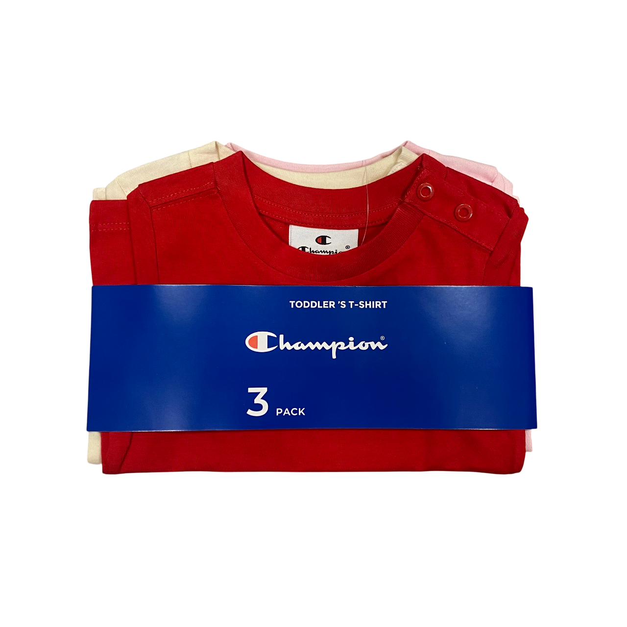 Champion 3 magliette manica corta da bambina 306900 RS069 rosso-panna-rosa