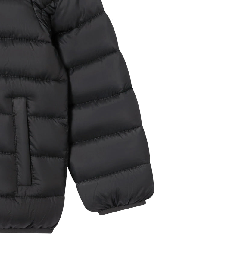 Champion Giacca Bambino Cappuccio 307222 KK001 Nero – imbottita, idrorepellente, comfort, stile - dettaglio