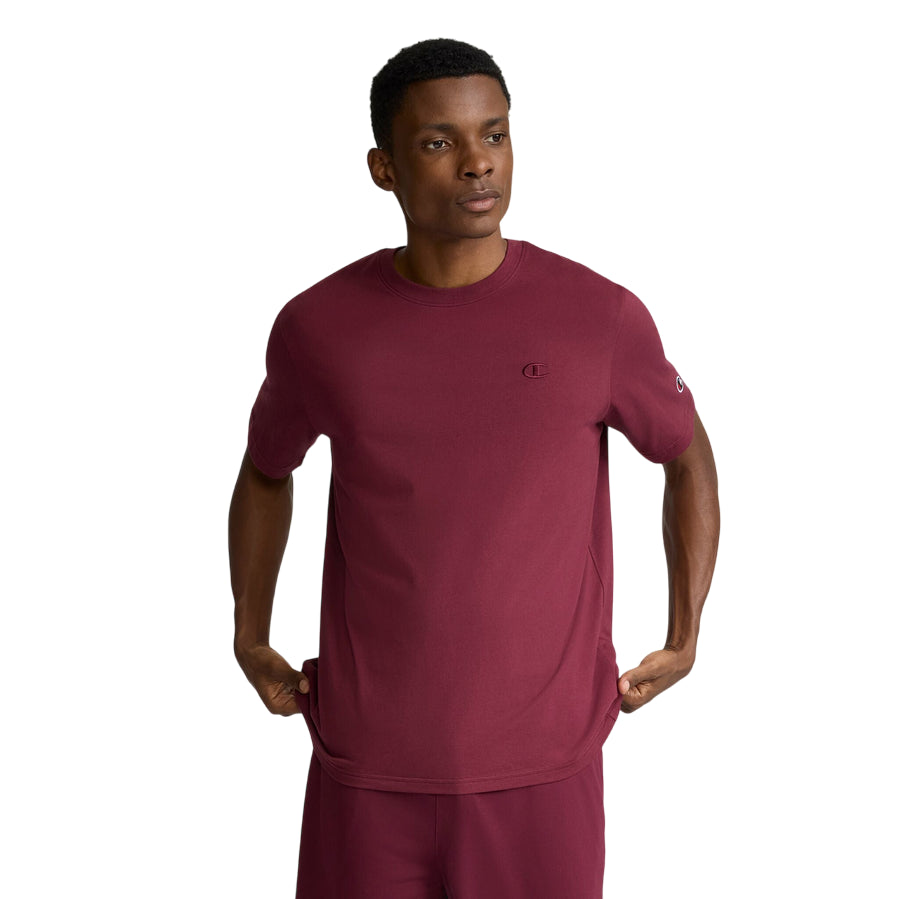 Champion Maglietta Uomo 221943 RS522 Bordeaux – cotone, manica corta, comfort e stile casual