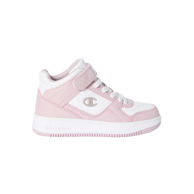 Champion – Sneakers Alta Ragazza Rebound 18 Mid Cut S32489 WW011 Bianco-Rosa | Stile Moderno, Comfort e Praticità