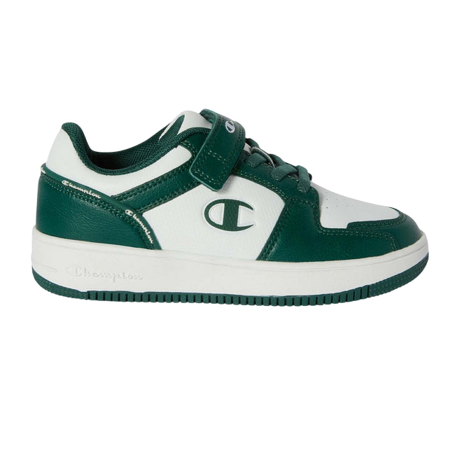 Champion – Sneakers Ragazzi Rebound 18 Cut S32414 WW023 Bianco-Verde | Stile Basket, Comfort Superiore e Massima Praticità
