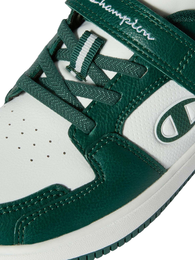 Champion – Sneakers Ragazzi Rebound 18 Cut S32414 WW023 Bianco-Verde | Stile Basket, Comfort Superiore e Massima Praticità - dettaglio