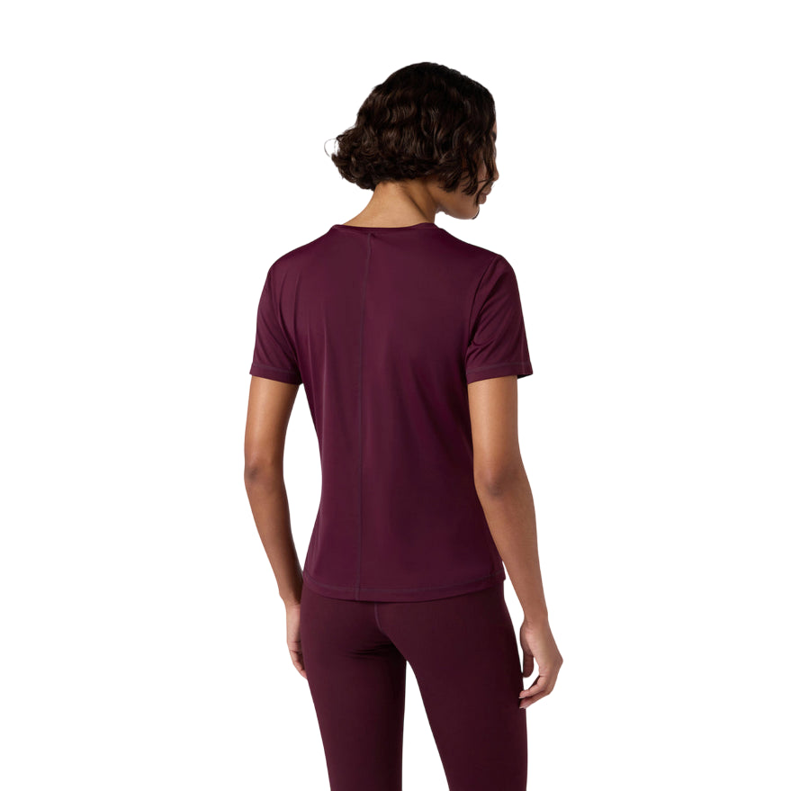Champion T-shirt donna girocollo Stretch Bordeaux 118393_RS522 - posteriore